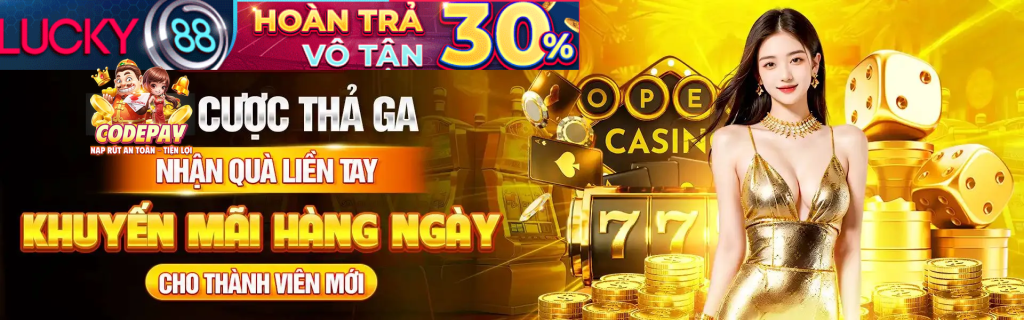 Banner quảng cáo Lucky88 tại qq88pro